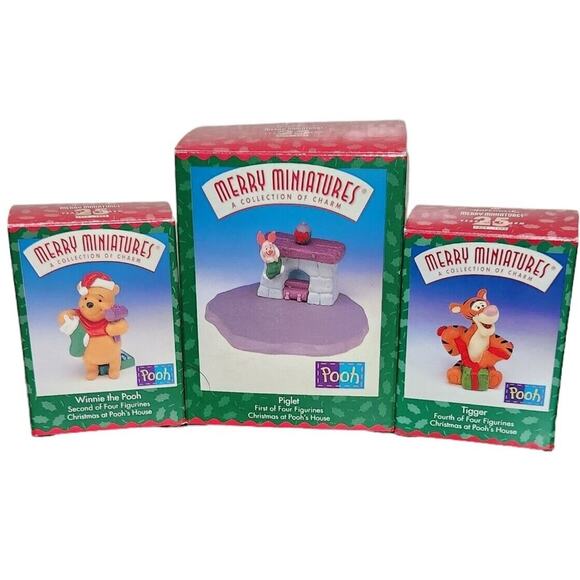Hallmark Merry Miniatures Disney Pooh's House (25 Years Of Charm 74-99) Open Box - Picture 1 of 4